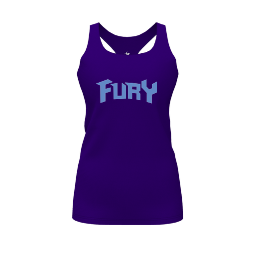[CUS-DFW-RCBK-PER-PUR-FYS-LOGO2] Racerback Tank Top (Female Youth S, Purple, Logo 2)