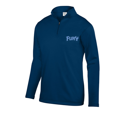 [FOLQFFNV-AS-LOGO2] Decker Men's FlexFleece 1/4 Zip (Adult S, Navy, Logo 2)