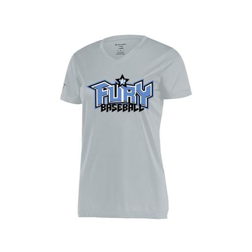 [222820.099.S-LOGO1] Ladies Movement Dri Fit Shirt (Female Adult S, Silver, Logo 1)