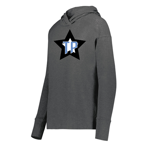 [222798-GRY-FAXS-LOGO3] Ladies Ventura Thin Knit Hoodie (Female Adult XS, Gray, Logo 3)