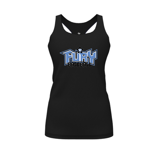 [FT0TRBBK-FYS-LOGO1] Decker Racerback Tank Top (Female Youth S, Black, Logo 1)