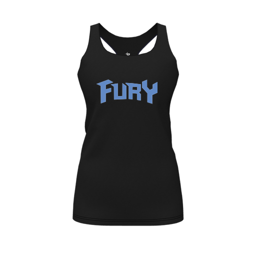 [CUS-DFW-RCBK-PER-BLK-FYS-LOGO2] Racerback Tank Top (Female Youth S, Black, Logo 2)
