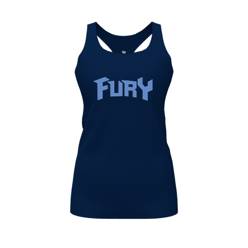 [CUS-DFW-RCBK-PER-NVY-FYS-LOGO2] Racerback Tank Top (Female Youth S, Navy, Logo 2)