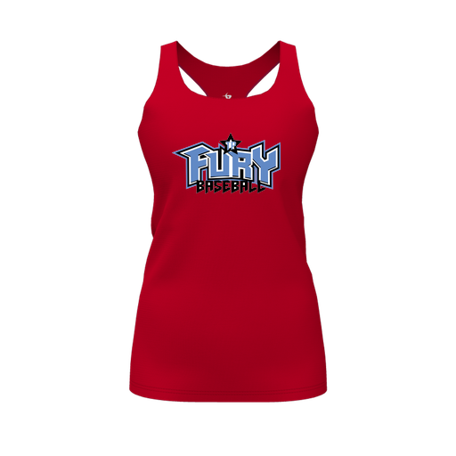 [FT0TRBRD-FYS-LOGO1] Decker Racerback Tank Top (Female Youth S, Red, Logo 1)