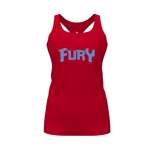[CUS-DFW-RCBK-PER-RED-FYS-LOGO2] Racerback Tank Top (Female Youth S, Red, Logo 2)