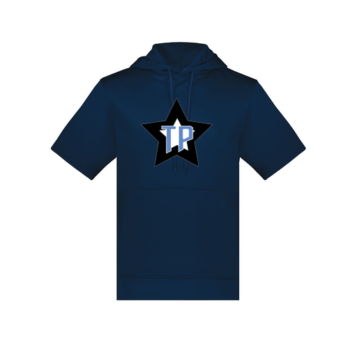 [6871.065.S-LOGO3] Men's Dri Fit Short Sleeve Hoodie (Adult S, Navy, Logo 3)