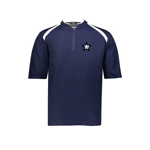 [229681-YS-NVY-LOGO3] Youth Dugout Short Sleeve Pullover (Youth S, Navy, Logo 3)
