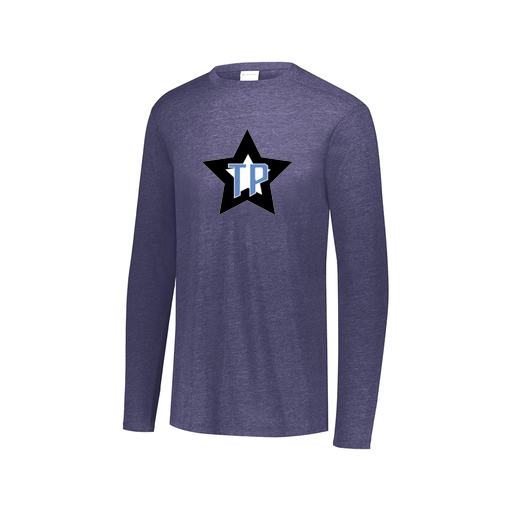 [FTLCUBNV-AXS-LOGO3] Decker Men's Tri-Blend T-Shirt - Long Sleeve (Adult XS, Navy, Logo 3)