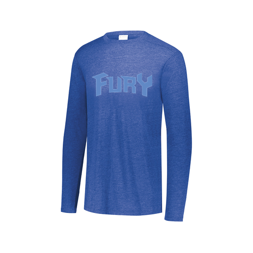 [FTLCUBRY-AXS-LOGO2] Decker Men's Tri-Blend T-Shirt - Long Sleeve (Adult XS, Royal, Logo 2)
