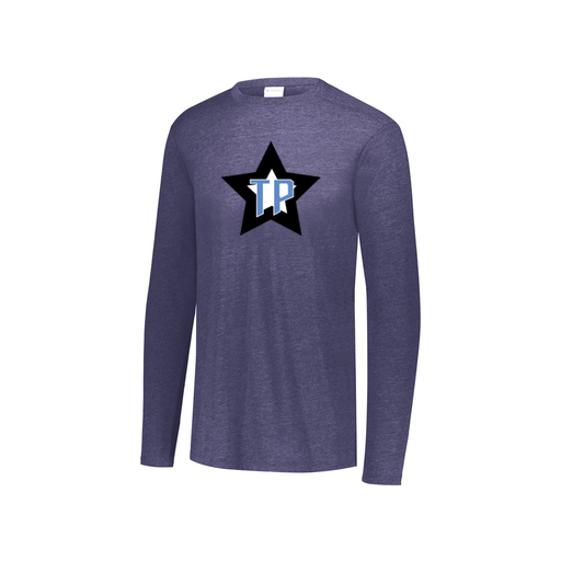 [3076.72N.S-LOGO3] Youth LS Ultra-blend T-Shirt (Youth S, Navy, Logo 3)