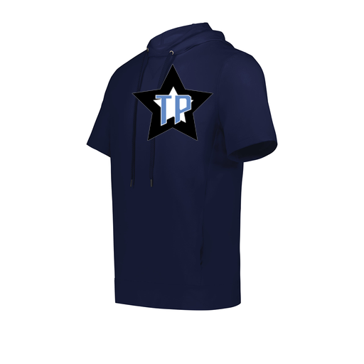 [222605.065.S-LOGO3] YOUTH VENTURA SOFT KNIT SHORT SLEEVE HOODIE (Youth S, Navy, Logo 3)