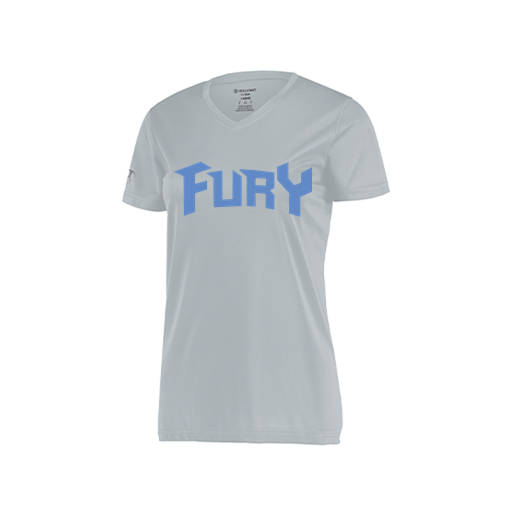 [222820.099.S-LOGO2] Ladies Movement Dri Fit Shirt (Female Adult S, Silver, Logo 2)