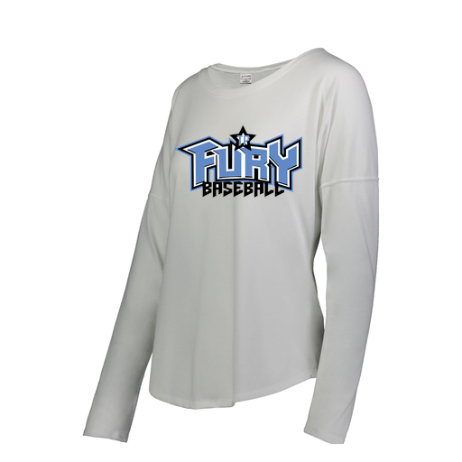 [FTLCUBWH-FAS-LOGO1] Decker Women's Tri-Blend T-Shirt - Long Sleeve (Female Adult S, White, Logo 1)