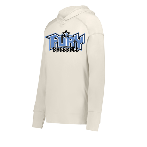 [222798-WHT-FAXS-LOGO1] Ladies Ventura Thin Knit Hoodie (Female Adult XS, White, Logo 1)