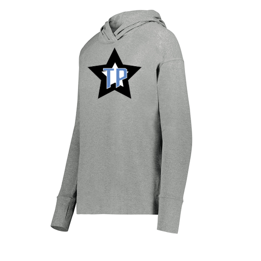 [222798-SIL-FAXS-LOGO3] Ladies Ventura Thin Knit Hoodie (Female Adult XS, Silver, Logo 3)